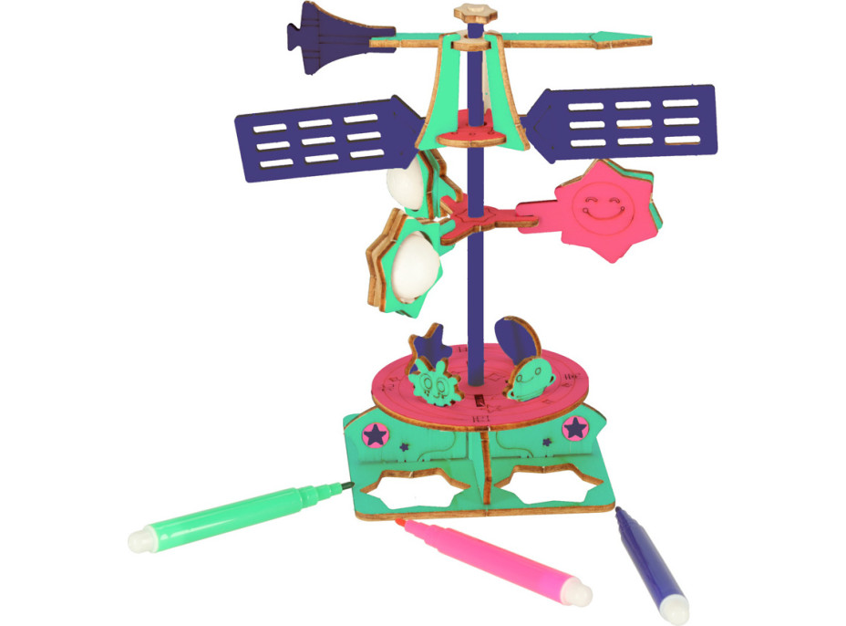 Drevené 3D puzzle- Vedecký model veternej korouhve