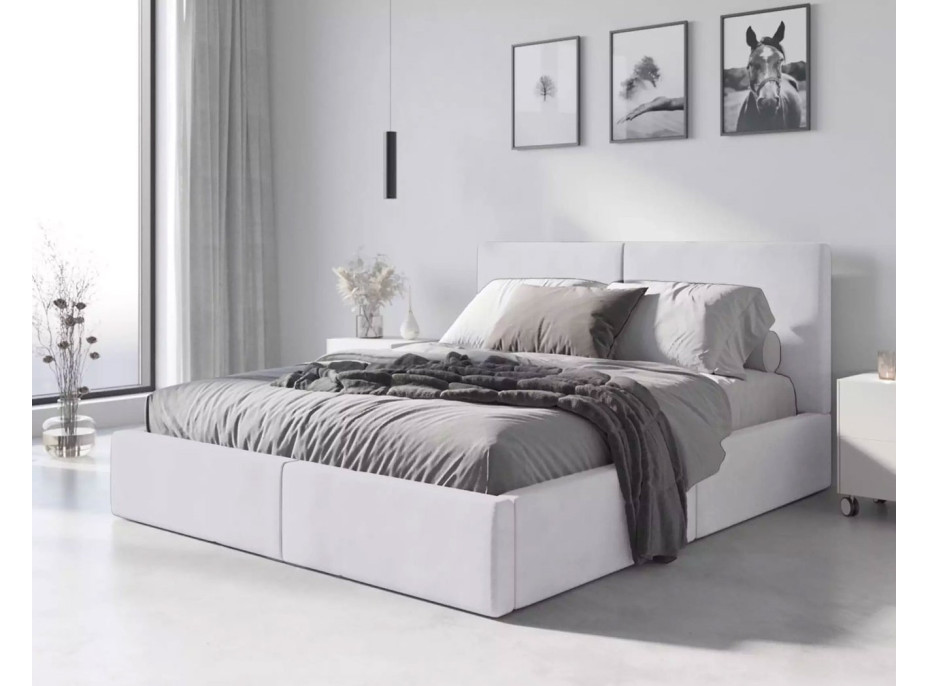 Čalúnená posteľ HILTON - 200x140 cm - biela