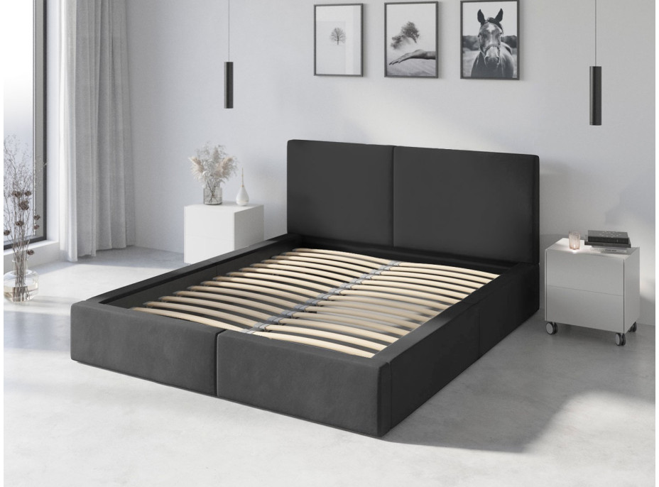 Čalúnená posteľ HILTON - 200x160 cm - grafitová