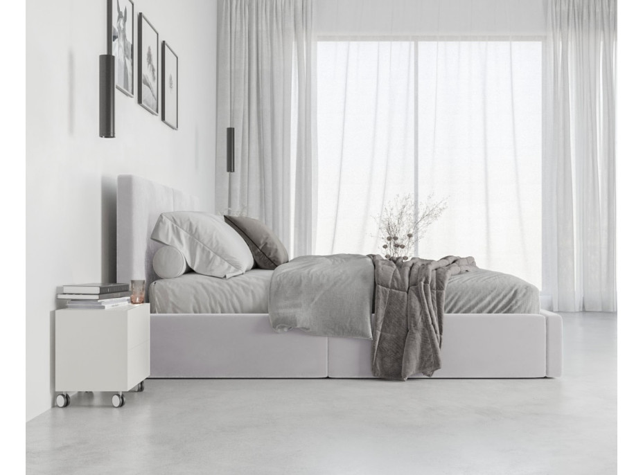 Čalúnená posteľ HILTON s úložným priestorom - 200x120 cm - šedá