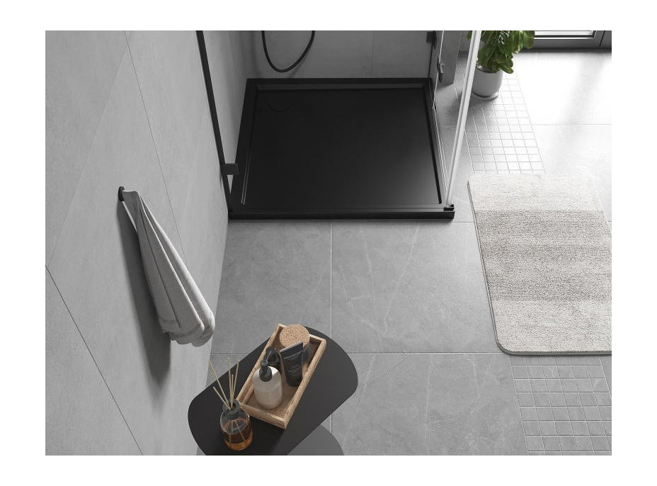 Sprchová vanička MEXEN FLOW - 110x110 cm - čierna matná - 46S701111