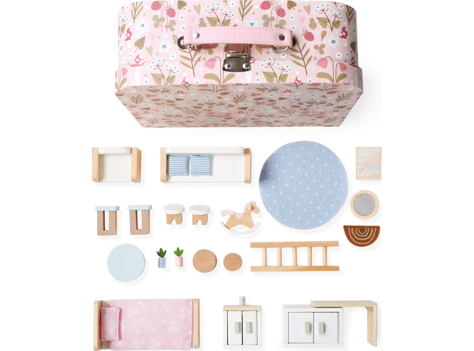 2Kids Toys Domček pre bábiky v kufríku Obývacia izba