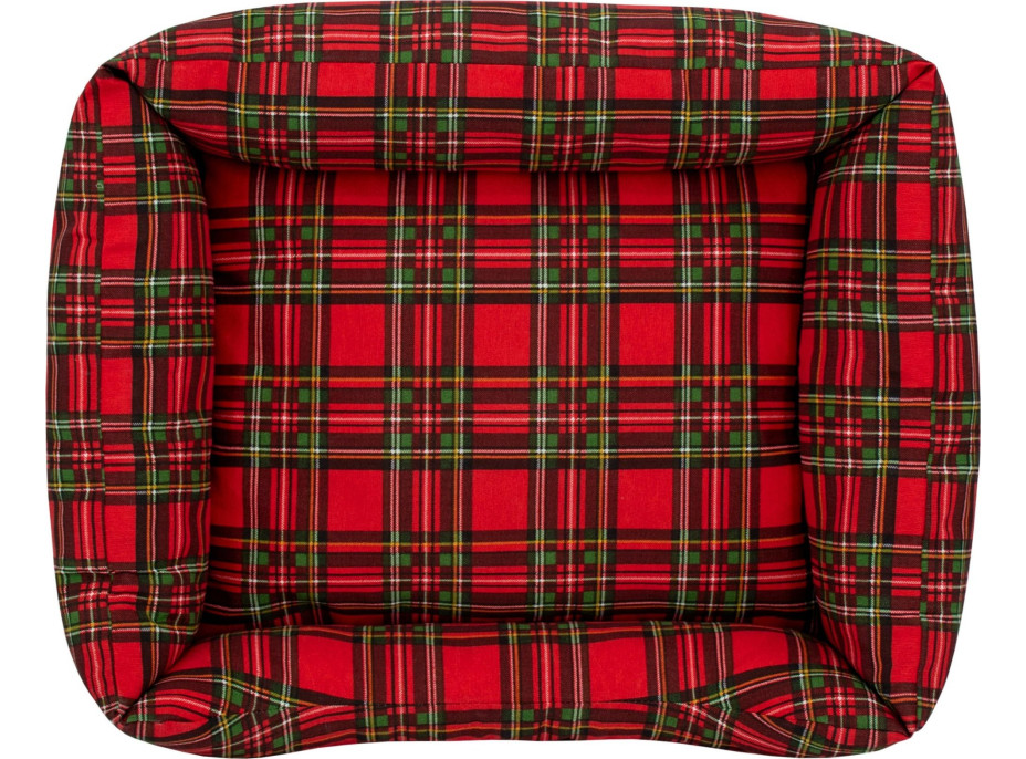 Pelech pre psy/mačky s vianočným motívom 70x60 cm - červený károvaný