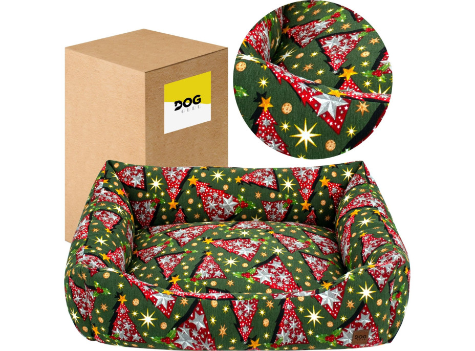 Pelech pre psy/mačky s vianočným motívom 70x60 cm - Stromčeky