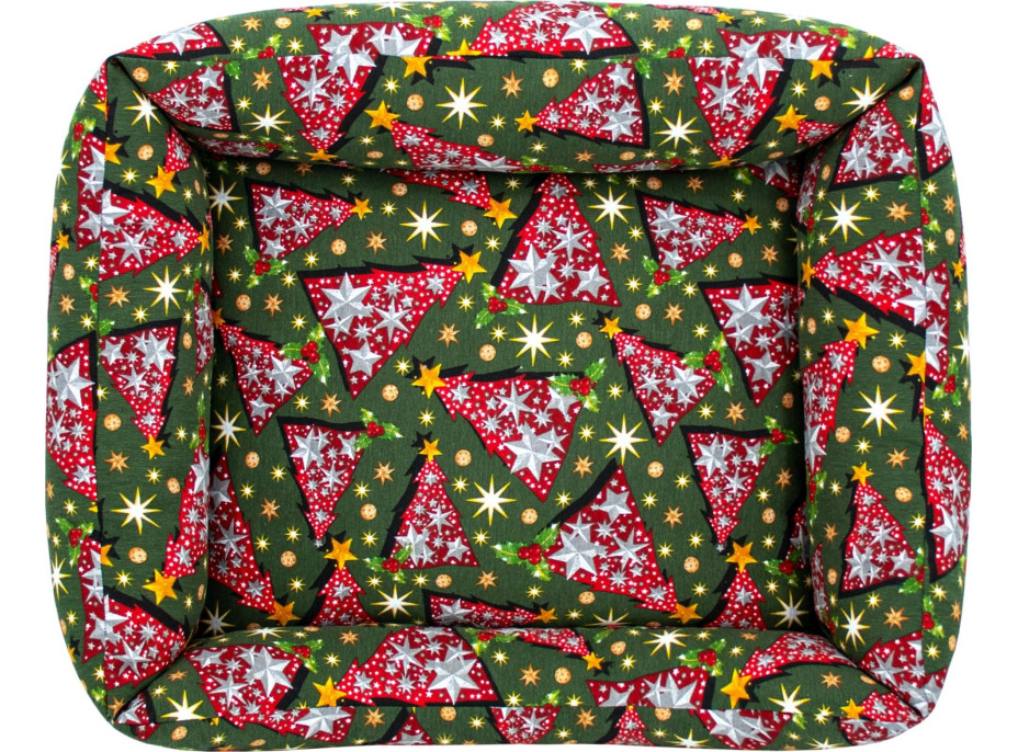 Pelech pre psy/mačky s vianočným motívom 70x60 cm - Stromčeky