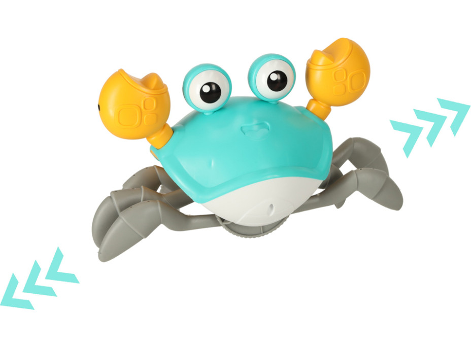 Interaktívny krab so zvukom - zelený