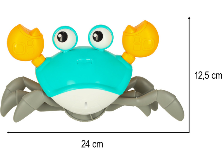Interaktívny krab so zvukom - zelený