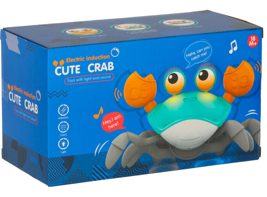 Interaktívny krab so zvukom - zelený