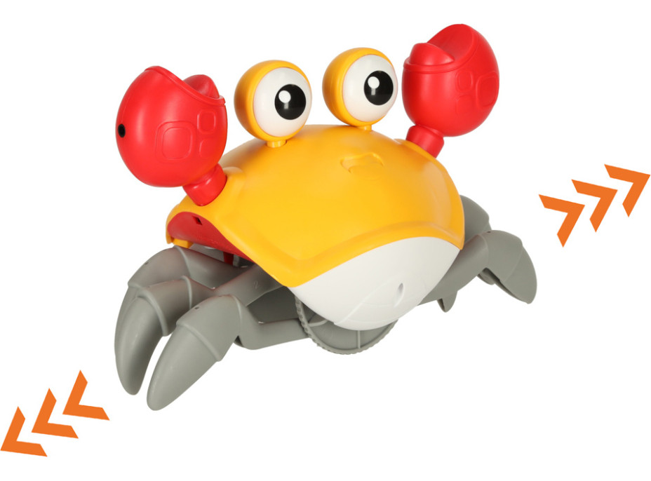 Interaktívny krab so zvukom - žltý