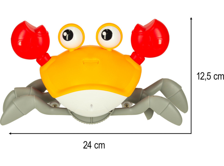 Interaktívny krab so zvukom - žltý
