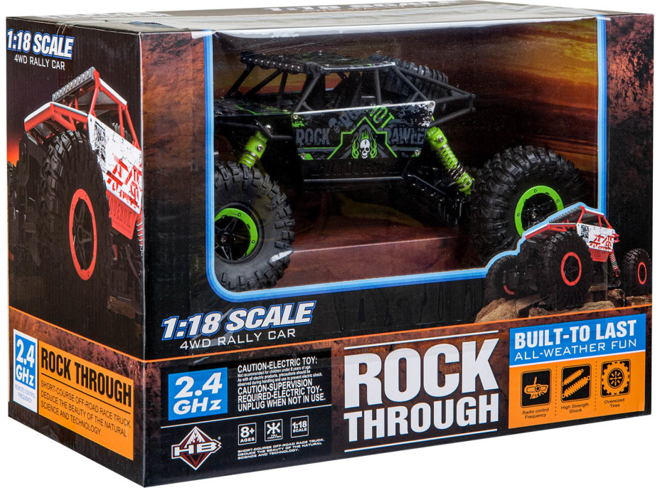 RC auto Rock Crawler HB 2.4GHz 1:18 - zelené