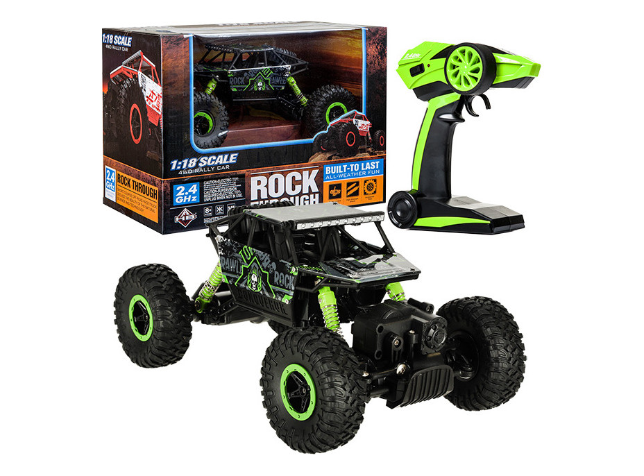 RC auto Rock Crawler HB 2.4GHz 1:18 - zelené
