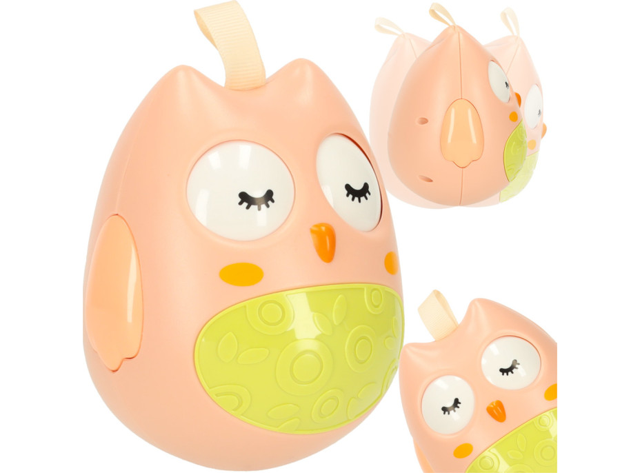 Zmyslová hojdacia sova - ružová