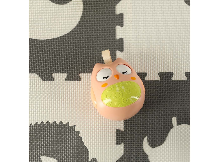 Zmyslová hojdacia sova - ružová