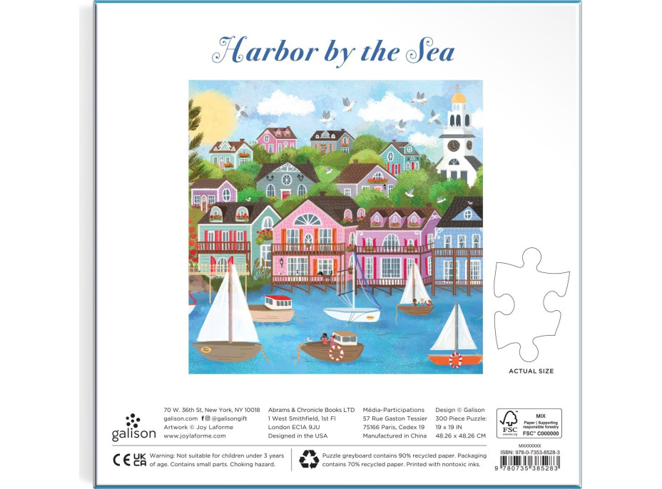 GALISON Štvorcové puzzle Prístav pri mori XL 300 dielikov