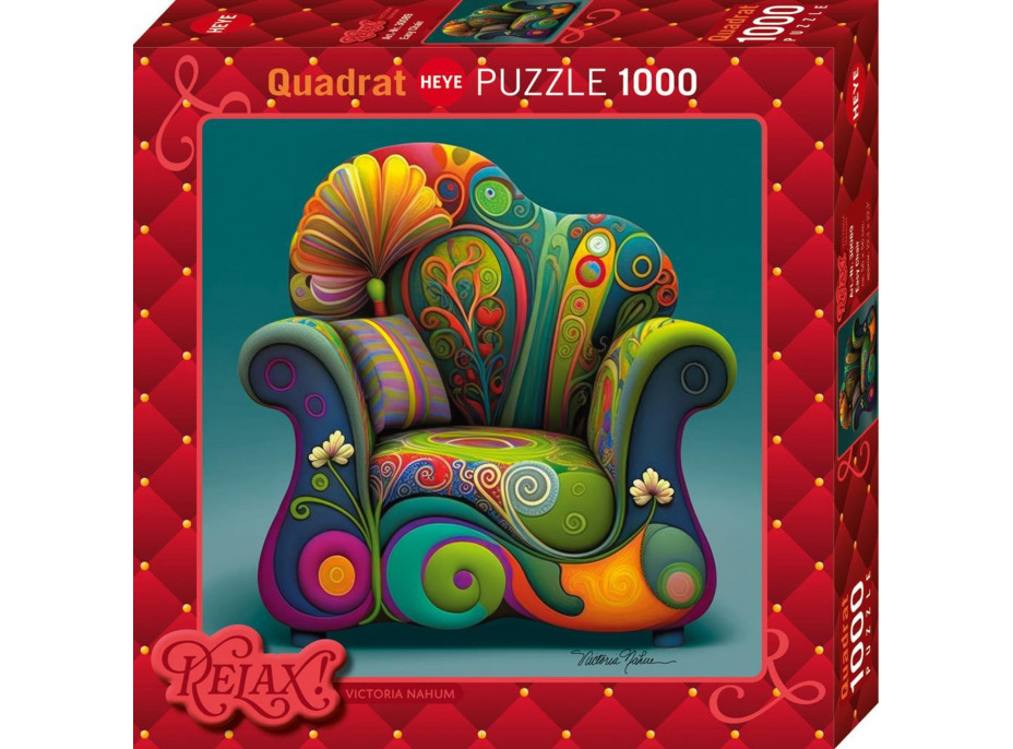 HEYE Štvorcové puzzle Relax!: Pohodlné kreslo 1000 dielikov