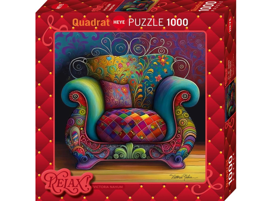 HEYE Štvorcové puzzle Relax!: Relaxačné kreslo 1000 dielikov
