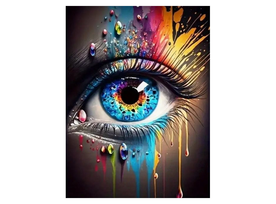 NORIMPEX Diamantové maľovanie Farebné oko 30x40cm