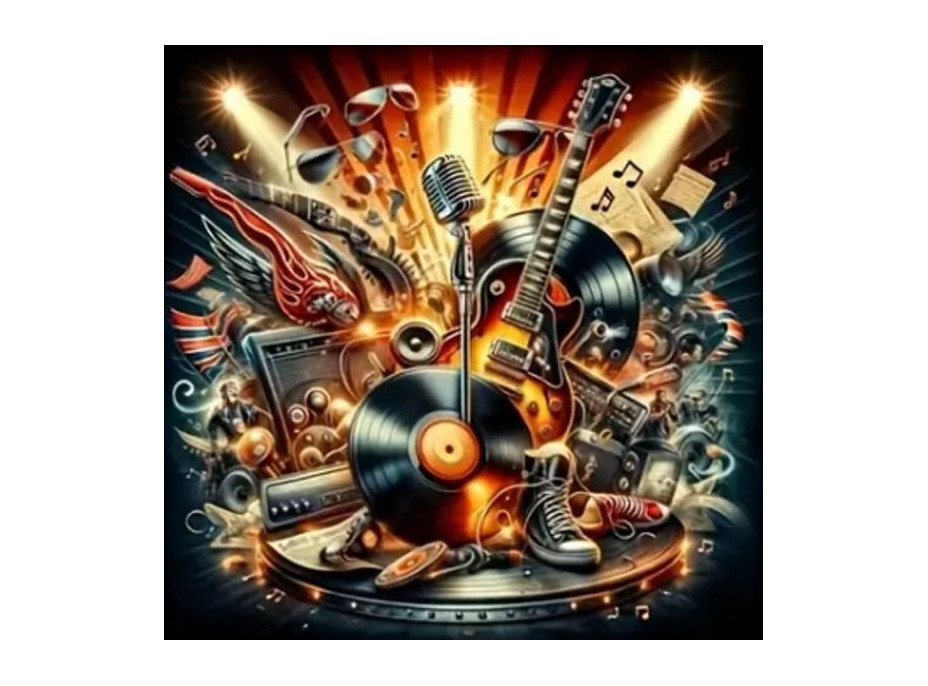 NORIMPEX Diamantové maľovanie Hudobná inšpirácia 30x40cm