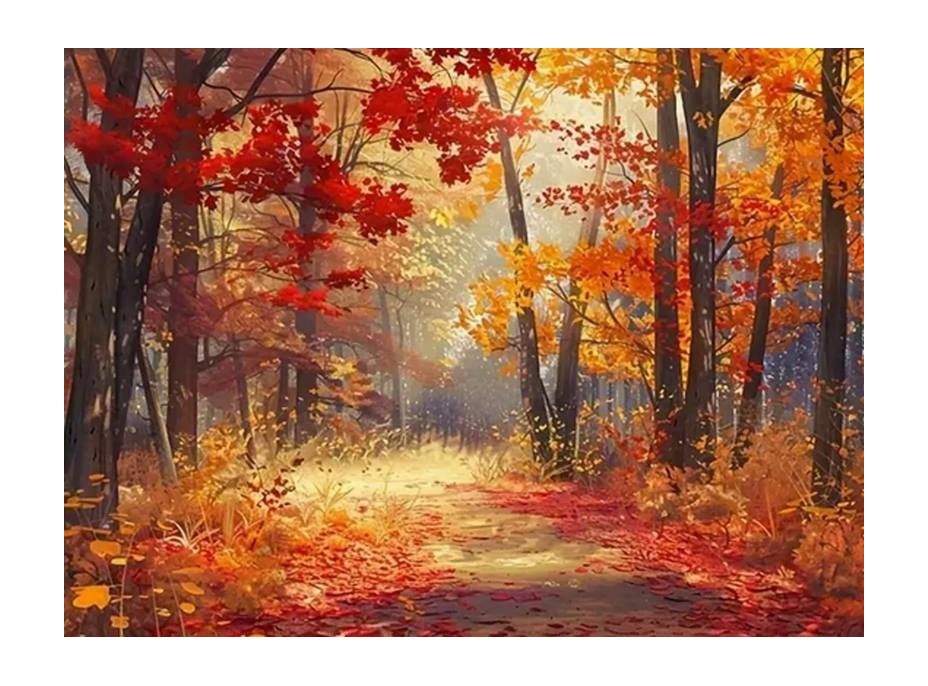 NORIMPEX Diamantové maľovanie Les vo farbách jesene 30x40cm