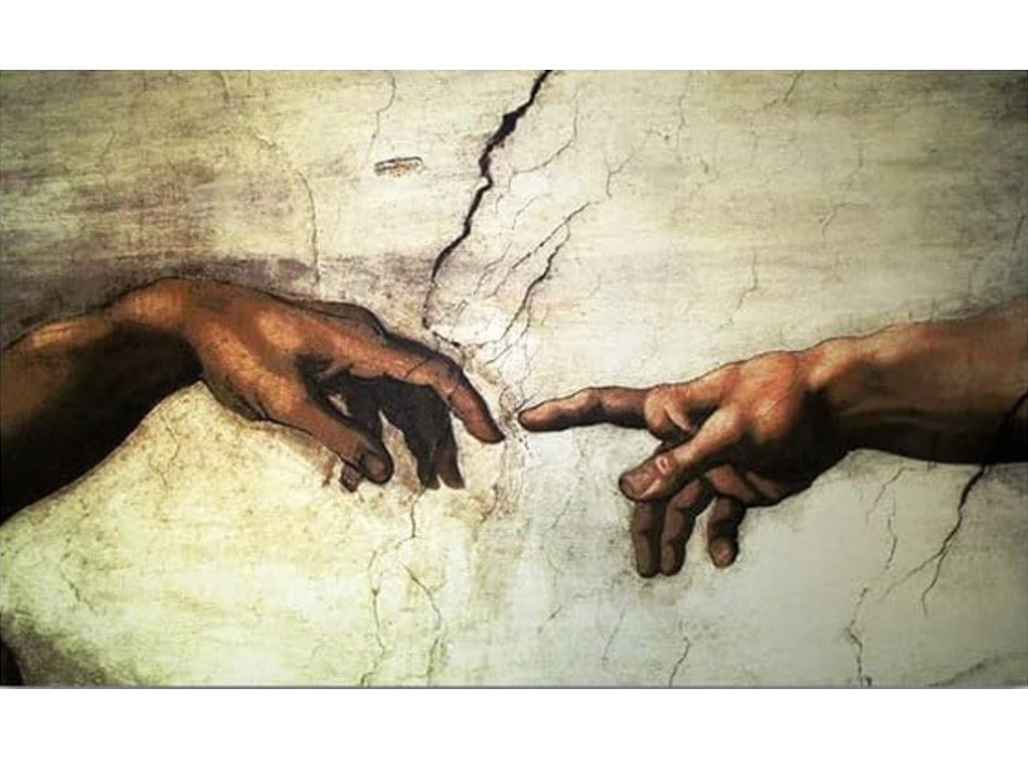 NORIMPEX Diamantové maľovanie Stvorenie Adama (detail) 30x40cm