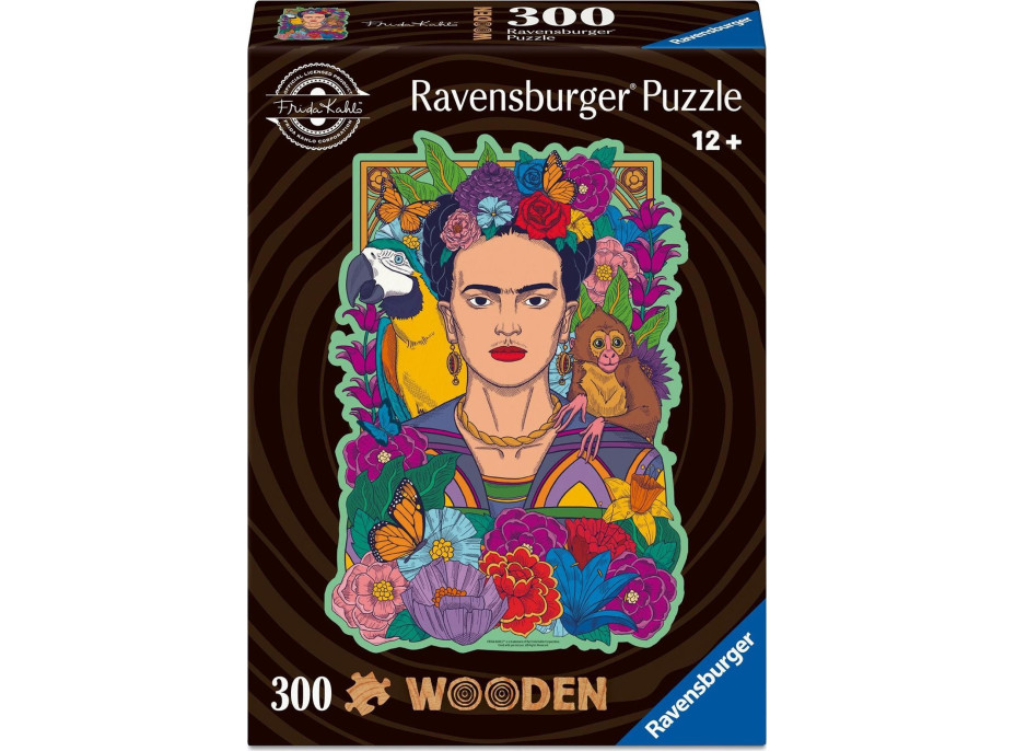 RAVENSBURGER Drevené obrysové puzzle Frida Kahlo 300 dielikov