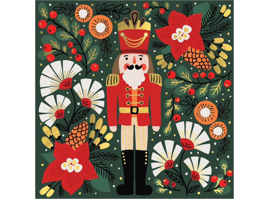 GALISON Metalické štvorcové puzzle Veselý Luskáčik 500 dielikov