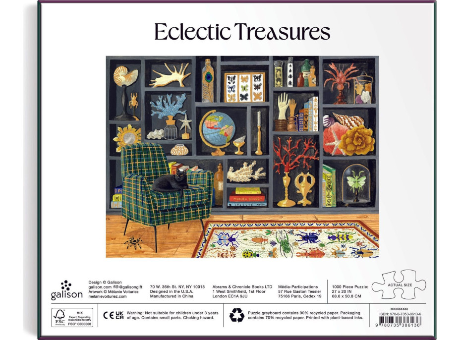GALISON Metalické puzzle Eklektické poklady 1000 dielikov
