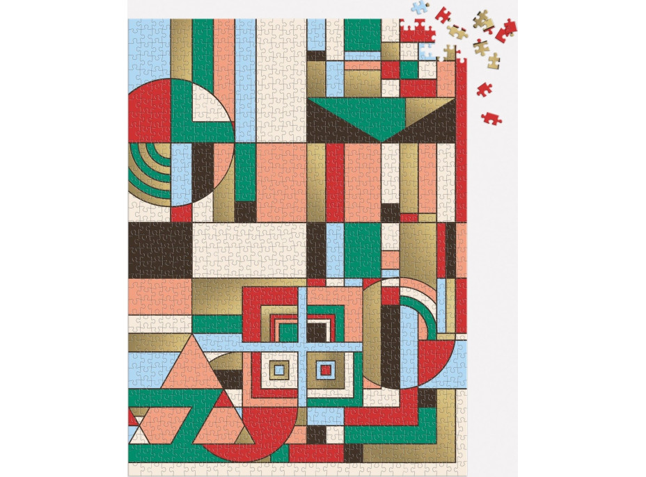 GALISON Metalické puzzle Frank Lloyd Wright: Decembrové darčeky 1000 dielikov