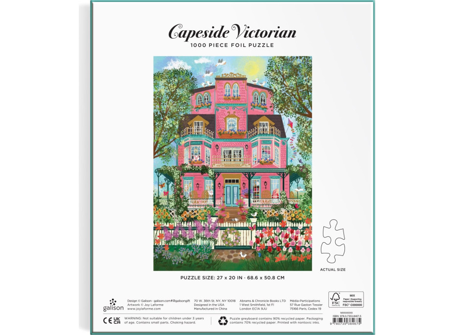 GALISON Metalické puzzle Viktoriánske sídlo v Capeside 1000 dielikov