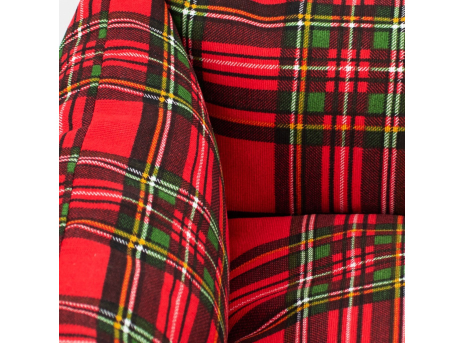 Pelech pre psy/mačky s vianočným motívom 70x60 cm - červený károvaný