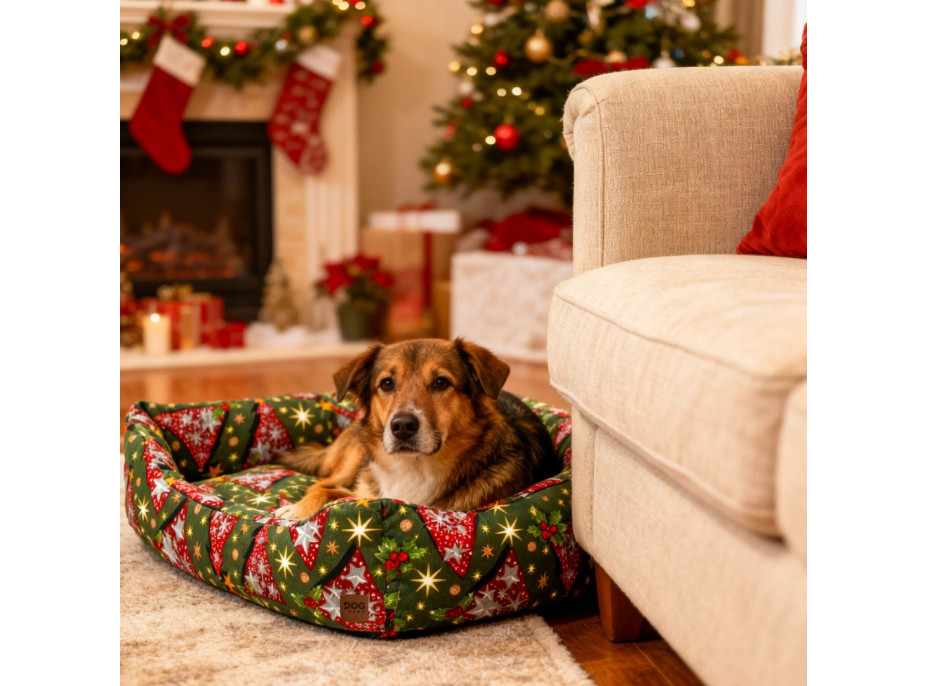 Pelech pre psy/mačky s vianočným motívom 70x60 cm - Stromčeky