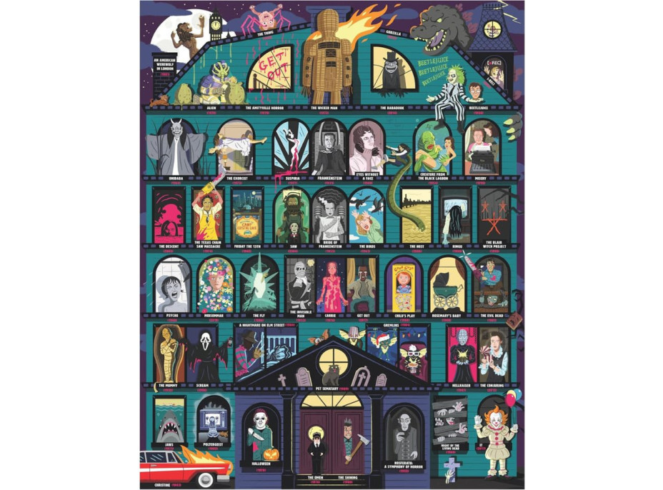 RIDLEY'S GAMES Puzzle Bucket List: 50 strašidelných filmov, ktoré musíte vidieť 1000 dielikov