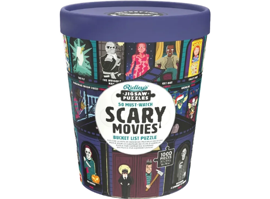 RIDLEY'S GAMES Puzzle Bucket List: 50 strašidelných filmov, ktoré musíte vidieť 1000 dielikov