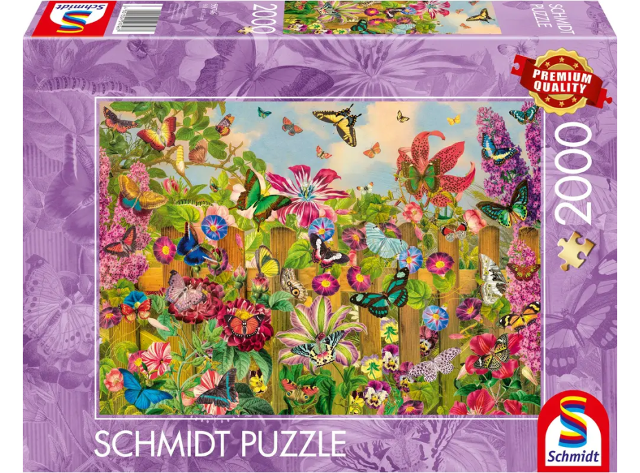 SCHMIDT Puzzle Očarujúce motýlia záhrada 2000 dielikov