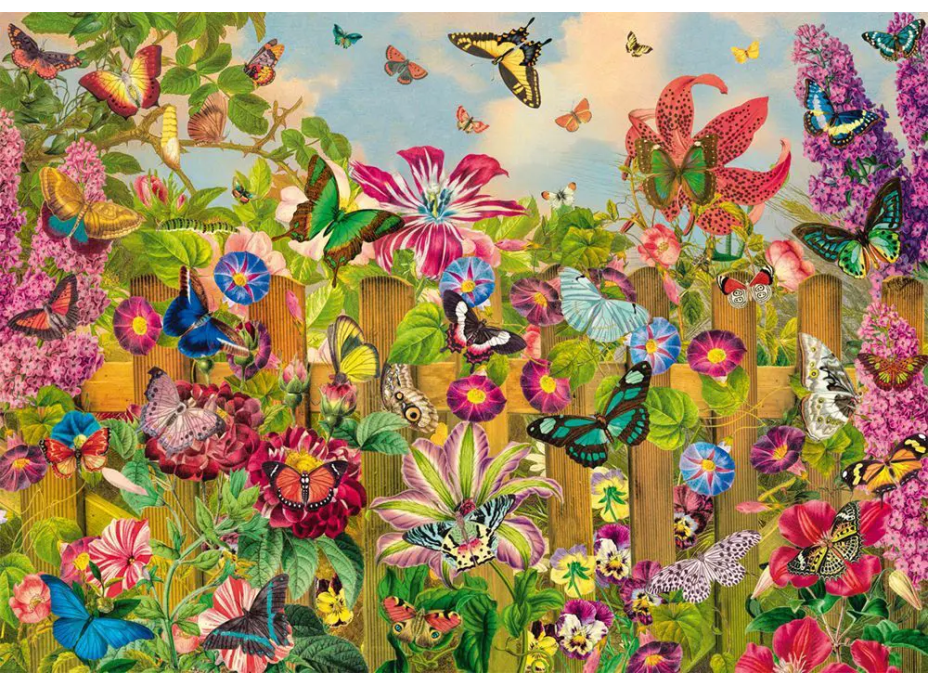 SCHMIDT Puzzle Očarujúce motýlia záhrada 2000 dielikov