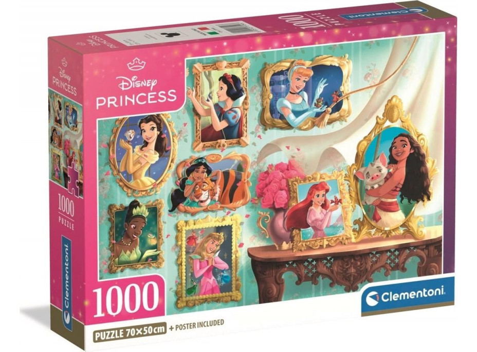CLEMENTONI Puzzle Disney princeznej: Obrazová galéria 1000 dielikov