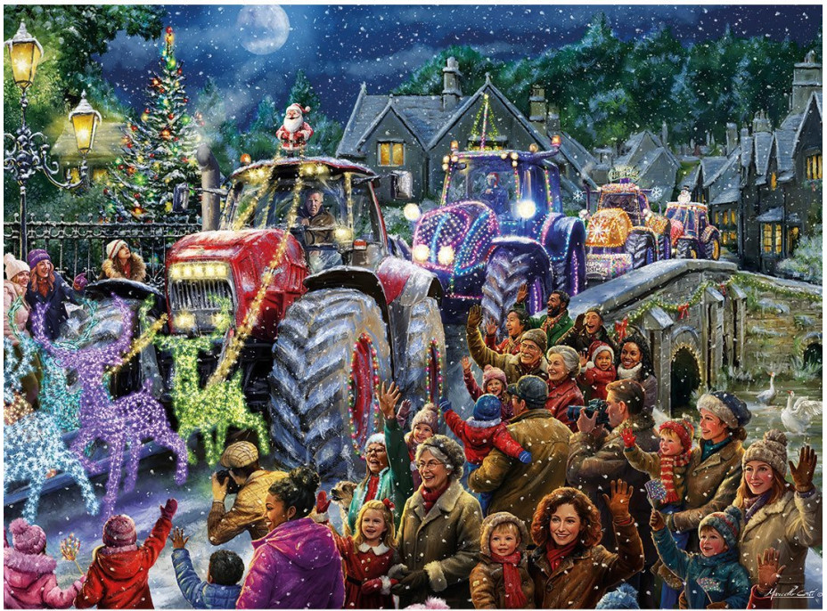 GIBSONS Puzzle Farmárske Vianoce 1000 dielikov