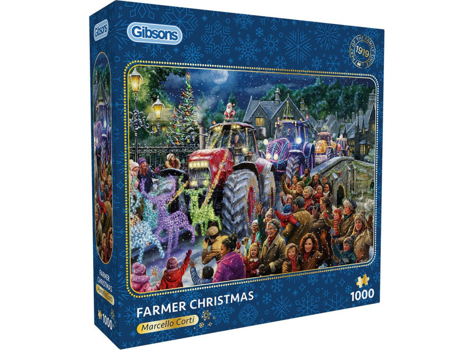 GIBSONS Puzzle Farmárske Vianoce 1000 dielikov