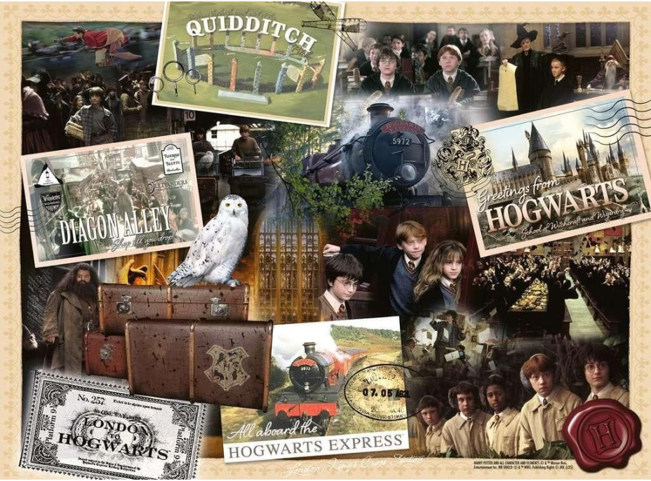 RAVENSBURGER Puzzle Harry Potter: Kúzelný svet 300 dielikov