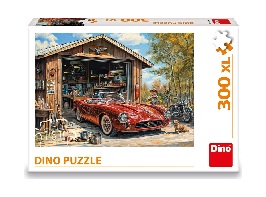 DINO Puzzle Jaguár v garáži 300 XL dielikov