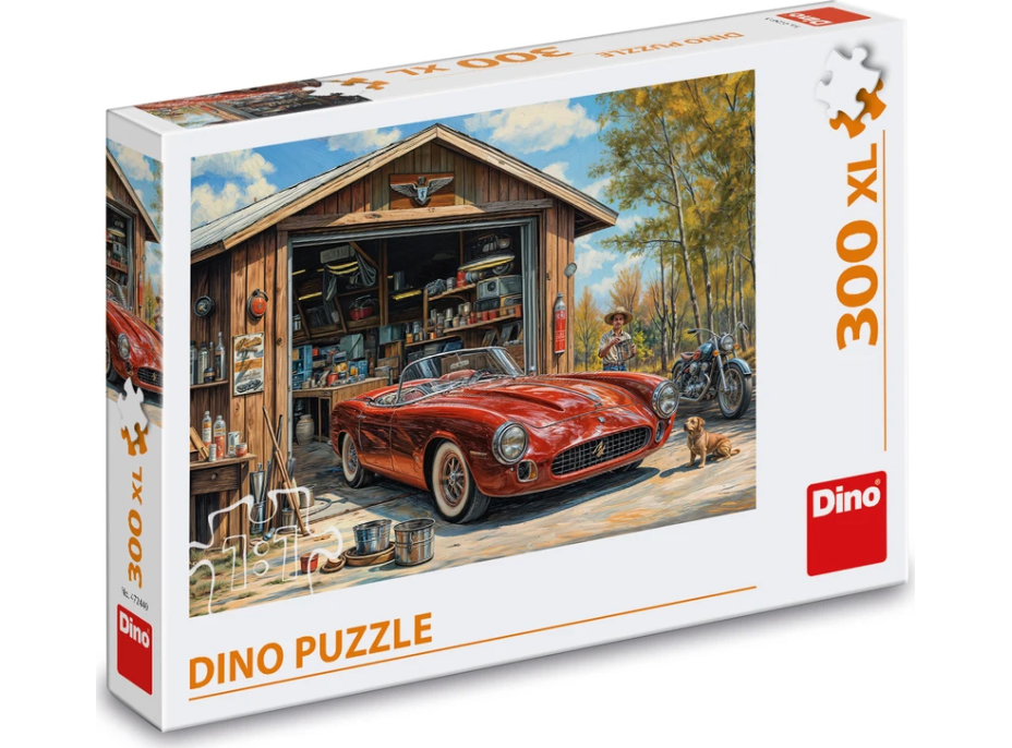 DINO Puzzle Jaguár v garáži 300 XL dielikov
