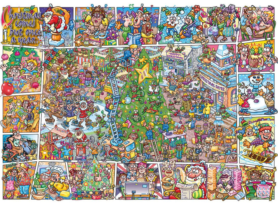 GIBSONS Puzzle Jokesaws: Crackers for Christmas 1000 dielikov