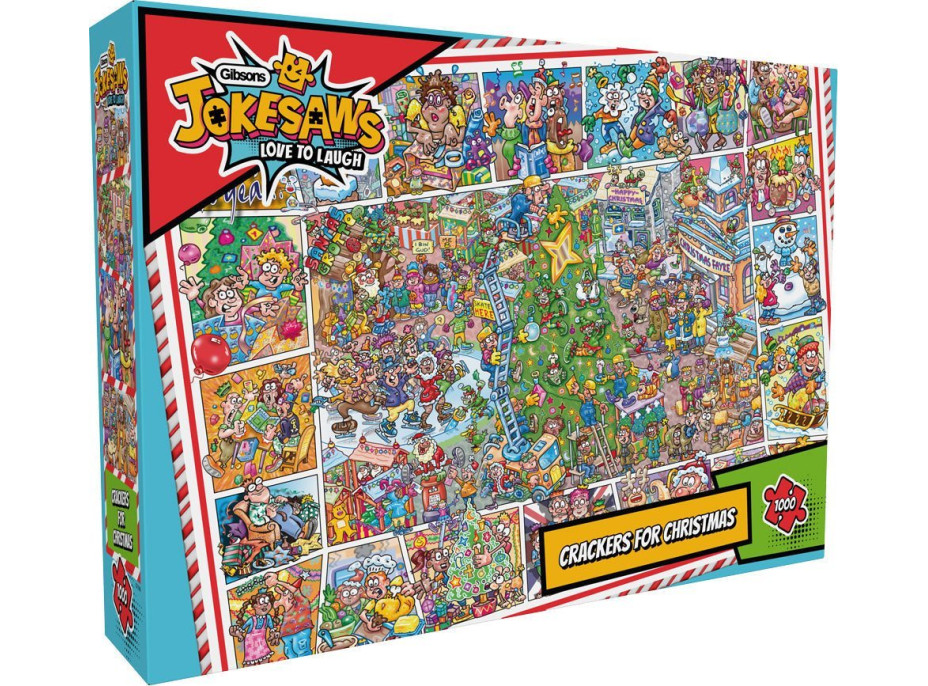 GIBSONS Puzzle Jokesaws: Crackers for Christmas 1000 dielikov