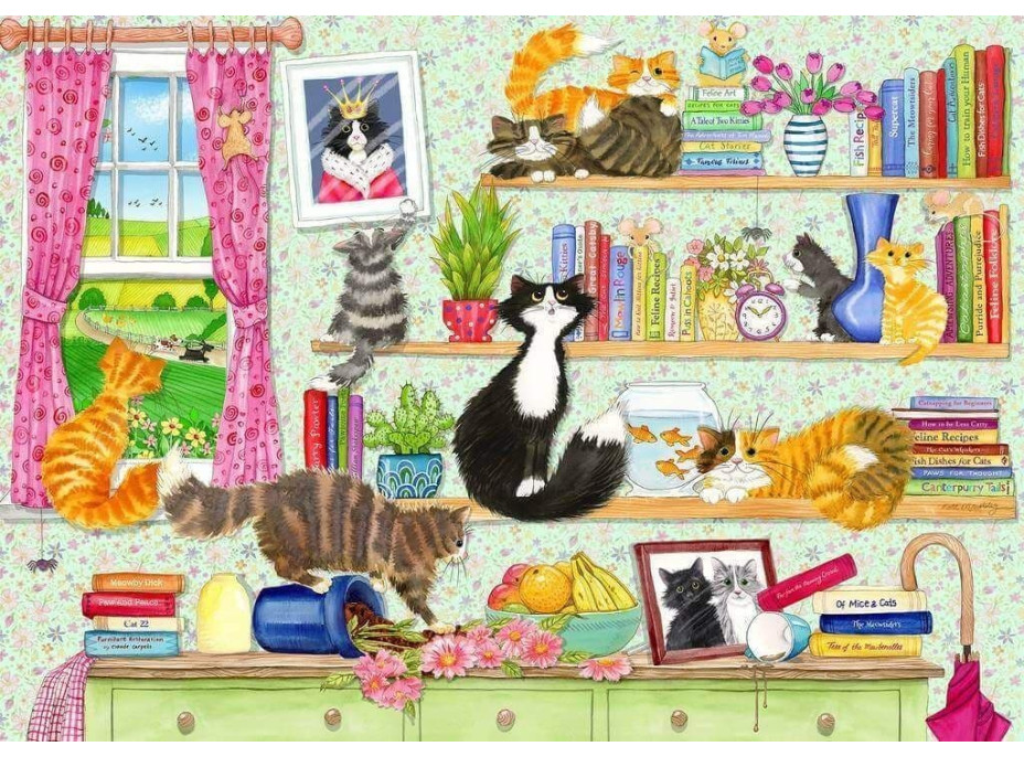 GIBSONS Puzzle Mačacia katastrofa 4x500 dielikov