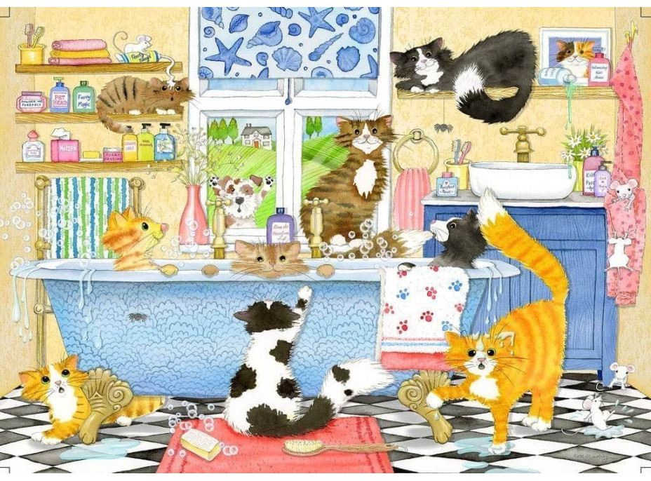 GIBSONS Puzzle Mačacia katastrofa 4x500 dielikov