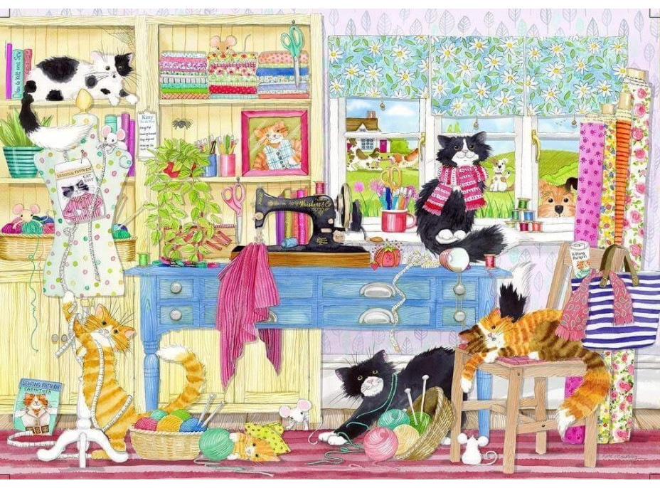 GIBSONS Puzzle Mačacia katastrofa 4x500 dielikov