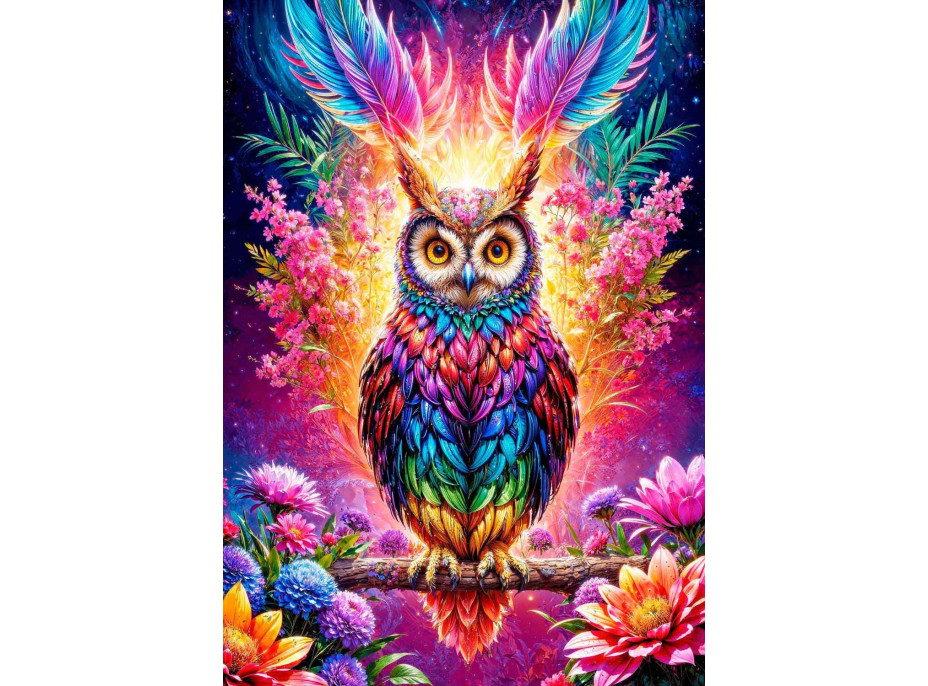 ENJOY Puzzle Neónová sova 2000 dielikov