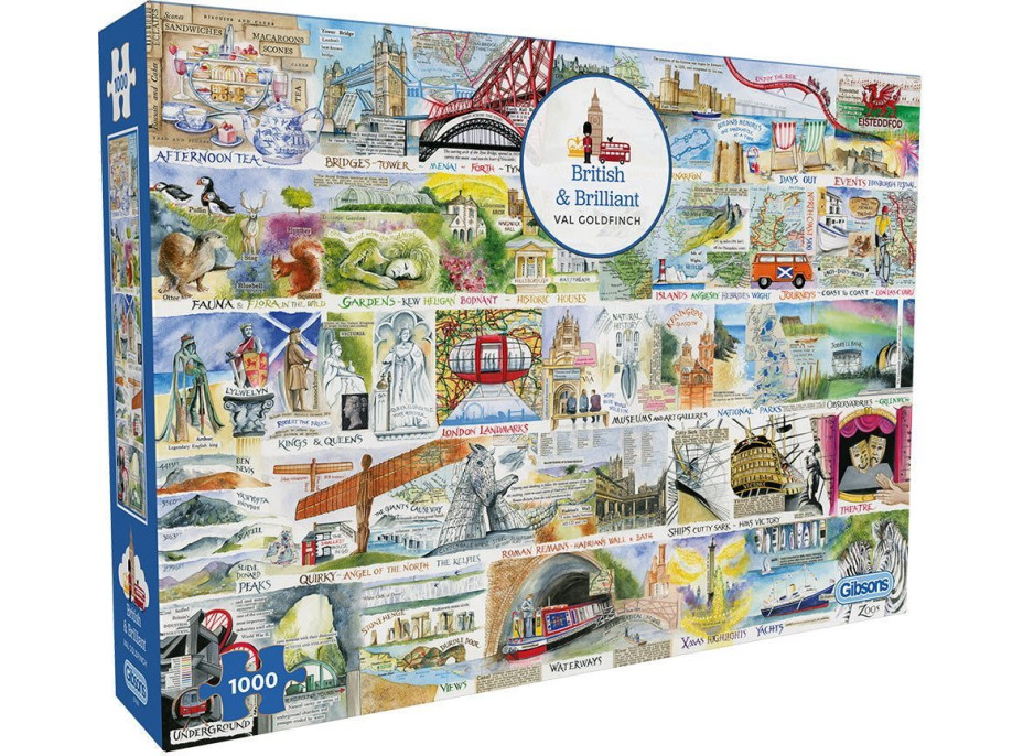 GIBSONS Puzzle Britské a brilantné 1000 dielikov