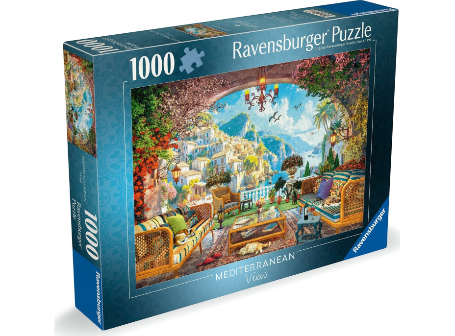 RAVENSBURGER Puzzle Rozprávkový výhľad na Stredomorie 1000 dielikov